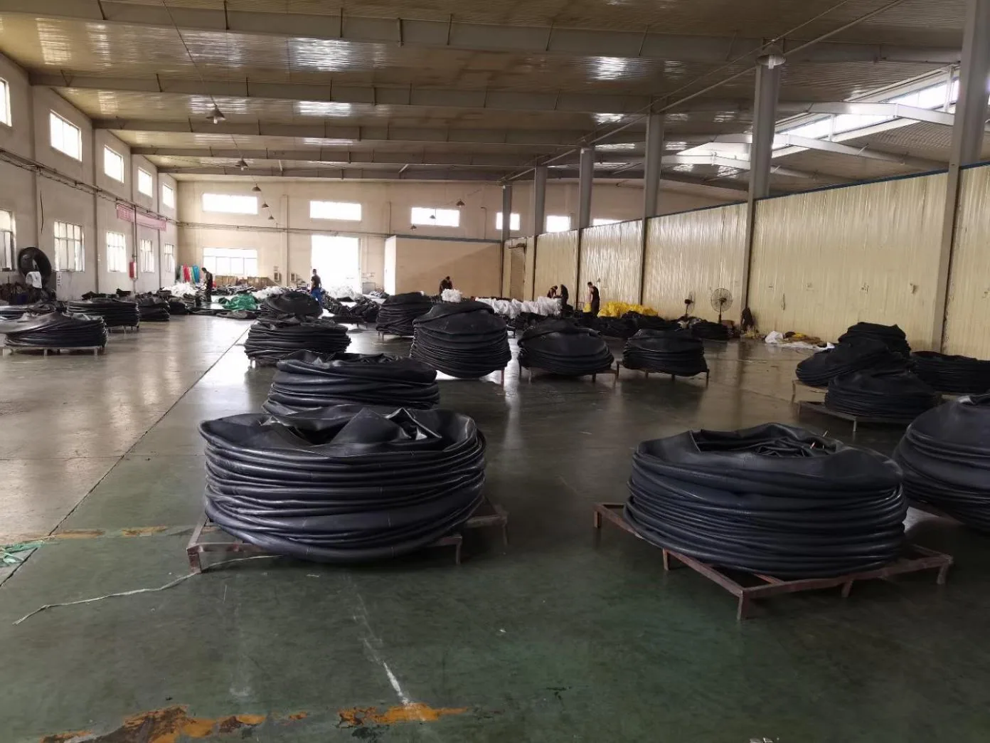 Inner tubes organized in the JABIL factory